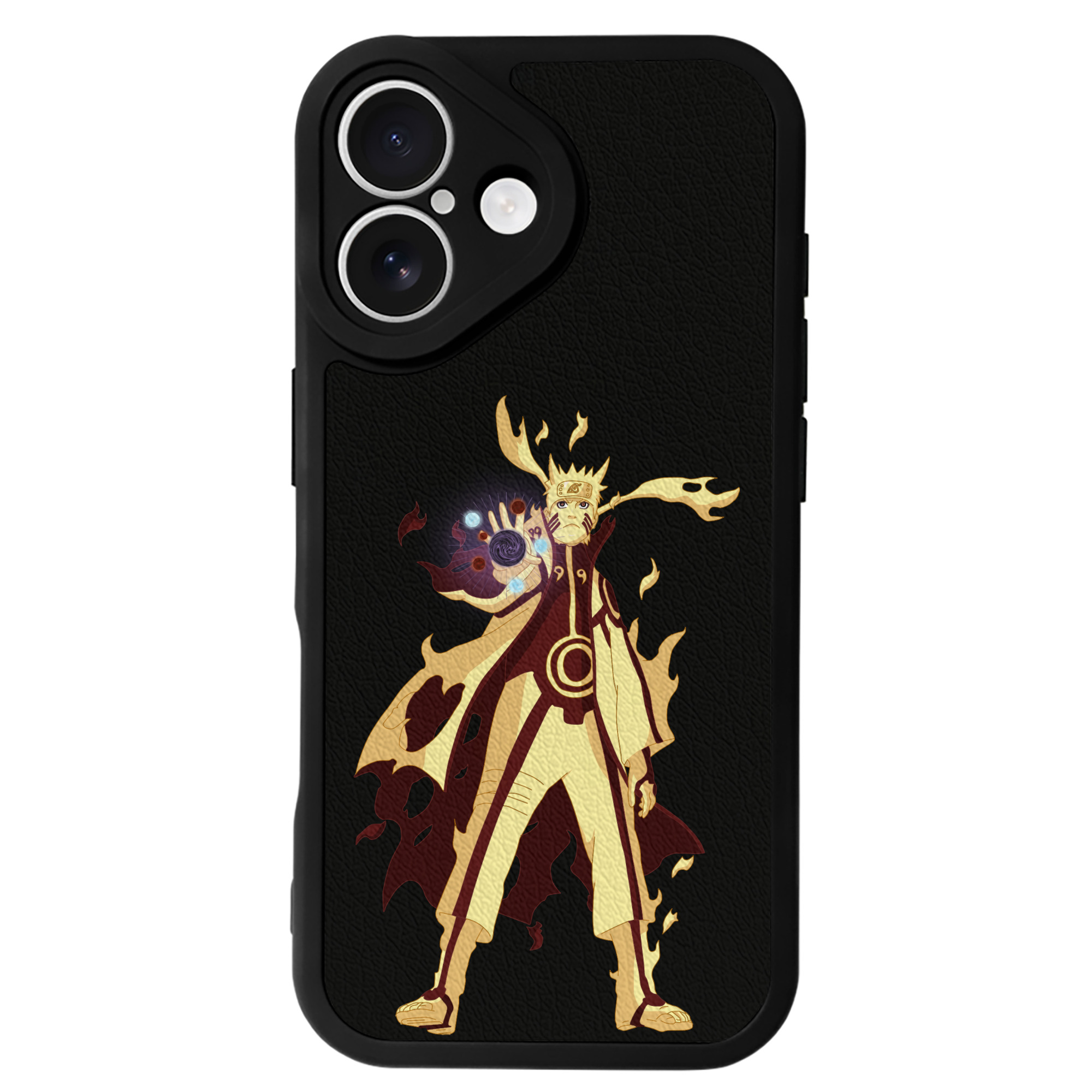 （画像用） NARUTO -ナルト- うずまき ナルト Uzumaki Naruto 【iPhone 16シリーズ対応】シリコンスマホケース（レザー調） 材質：シリコン